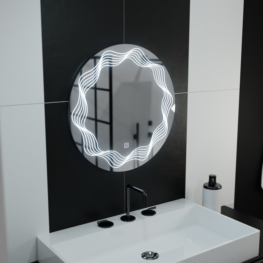 Oglinda LED Rotunda 60cm, Flusso Touch, Sistem Dezaburire, Dimabila Oglinzi Korman E Default Title Alessandro Design