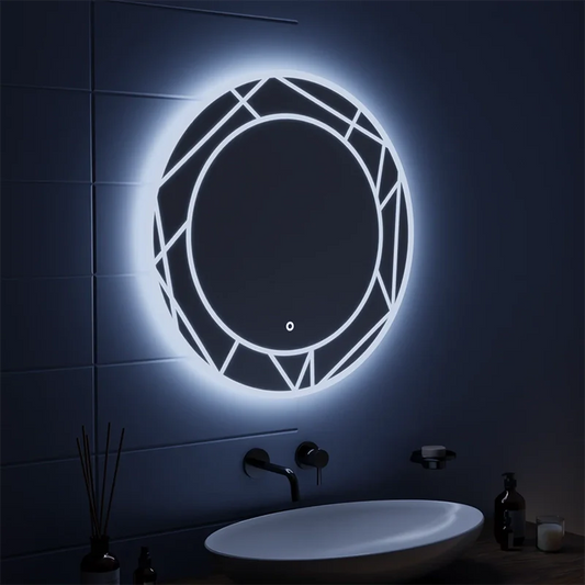 Oglinda LED Touch ASTRIX, 60cm, 6000K, Dimabila, Sistem Dezaburire