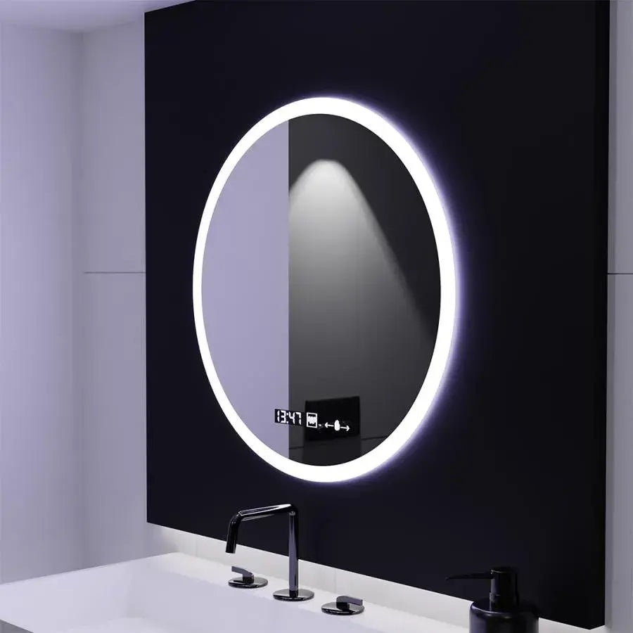 Oglinda LED Rotunda, 70cm, Elysee MotionGlow Marcello, Sistem Dezaburire, Ceas & Termometru, Dimabila Oglinzi Marcello Default Title Alessandro Design