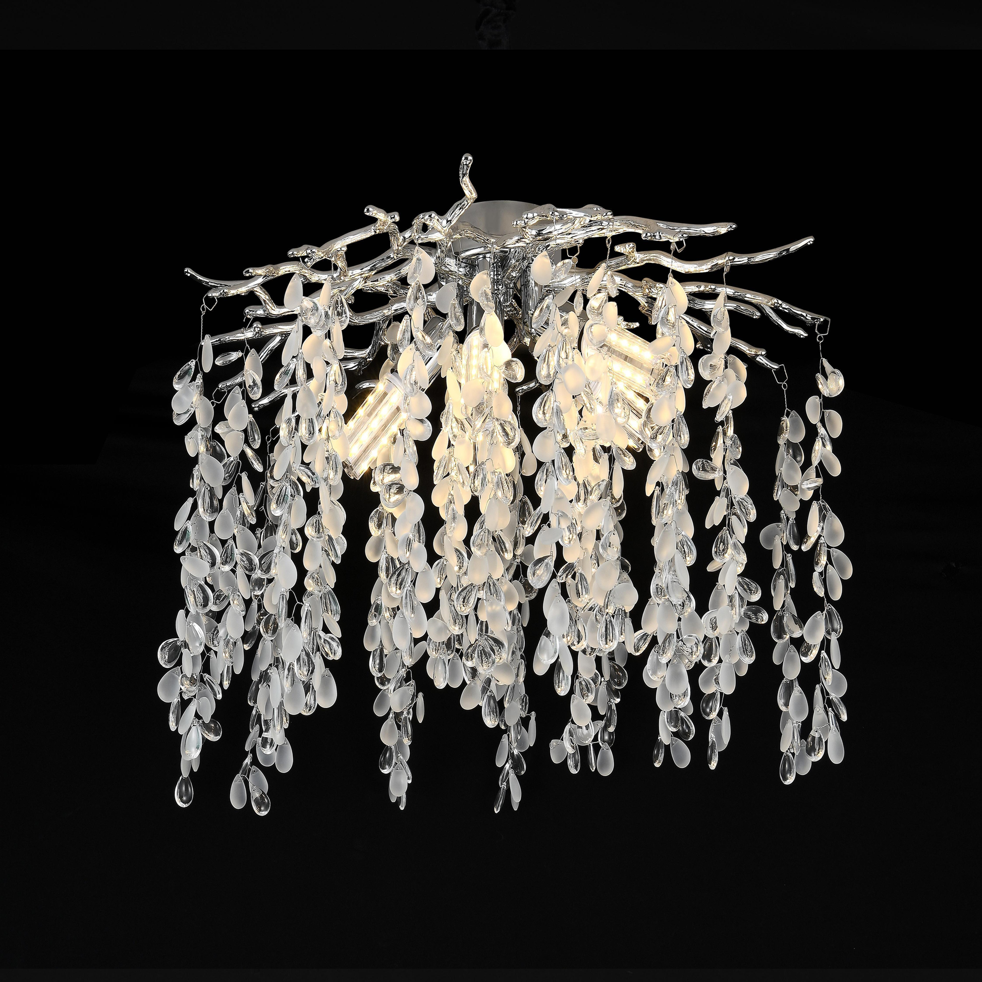 Candelabru Cristal WILLOW, 5x E14, Diametru 50cm, Crom Candelabre Cristal Default Title Alessandro Design