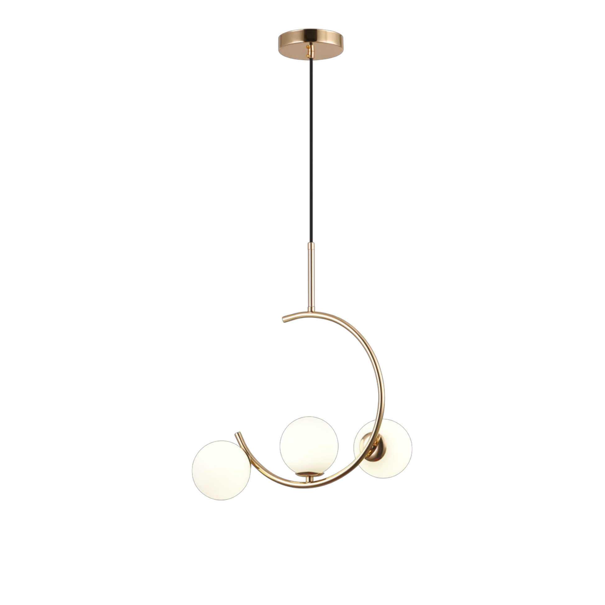 Lustra LOFT Atrium, 3x G9, Alb Auriu, Metal, Inaltime Reglabila Lustre Moderne Default Title Alessandro Design