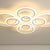 Lustra LED 130W Alb BETTY - 8 Cercuri, Dimabila, Lumina Rece/Calda/Neutra