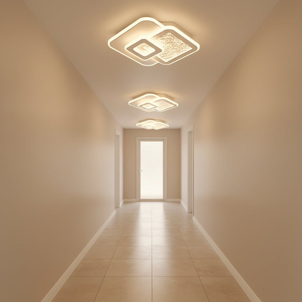Lustra LED KOMPACTO 56W, 3 Patrate, lumina Rece/Calda/Neutra, Alb Lustre LED Default Title Alessandro Design