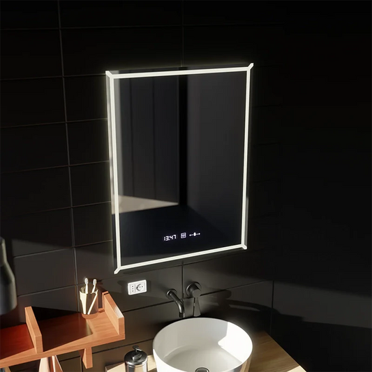 Oglinda LED Rectangulara, 60x80cm, VillayTouch Marcello, Sistem Dezaburire, Dimabila
