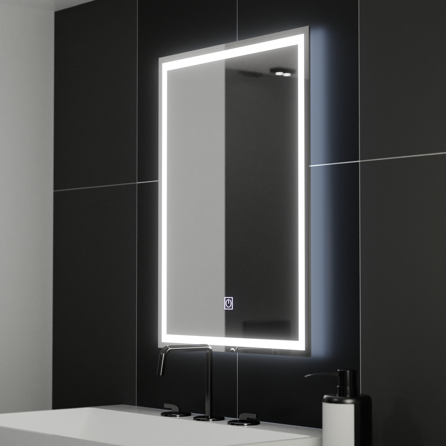 Oglinda LED Rectangulara, 50x70cm, FRAME Basic Touch