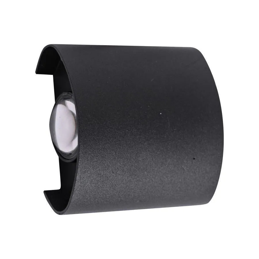 Fantas Aplica LED de Exterior si Interior, 2 Surse x 1W, IP65, Metalic, Negru, 3000K