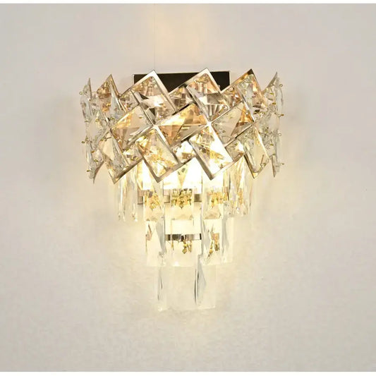 Aplica Cristal Alara 2x E14 Auriu