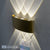 Fantas Aplica LED de Exterior si Interior, 6 Surse x 1W, IP65, Metalic, Auriu, 3000K