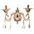 Aplica Nicholas, 2*E14, Lila cu Auriu, Metal si Cristal