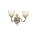 Aplica Rustic COTTAGE, 2*E27, Alb, Metal si Sticla