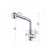 Baterie bucatarie cu dus extractibil Starke CF019, monocomanda, inox, cartus ceramic, satinat