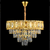 Candelabru Cristal CORONA Incanto 3xE14, Diametru 30cm, Auriu Lucios, Inaltime Regrabila