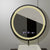 Oglinda LED Rotunda, 60cm, Celeste Majesté Noir MotionGlow Marcello, Sistem Dezaburire, Ceas & Termometru, Dimabila