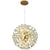 Candelabru Cristal MINUET 9x G9, Diametru 50cm, Auriu Lucios, Inaltime Reglabila