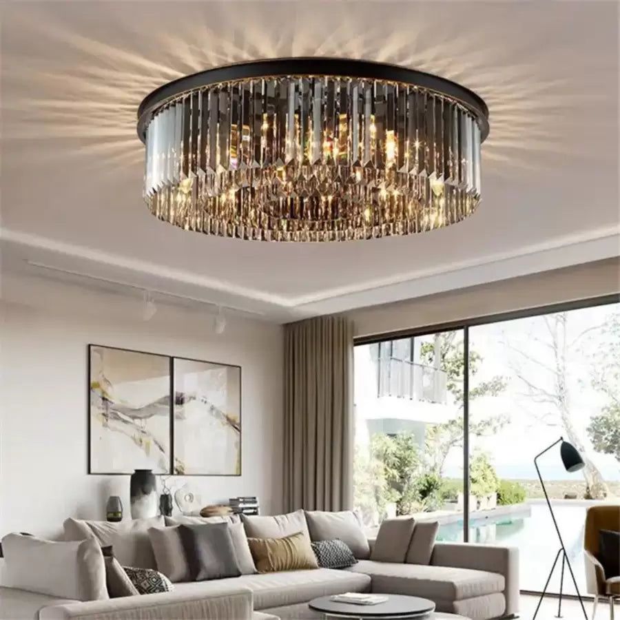Candelabru Cristal Brady Ø60cm, 18xE14, Circular, Gri Candelabre Cristal Default Title Alessandro Design