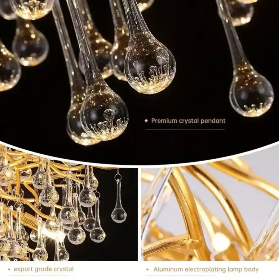 Candelabru Cristal Kaiser 13x G9 Diametru 120cm Auriu Candelabre Cristal Default Title Alessandro Design