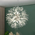 Candelabru Cristal Schönbrunn, 6x G9, Diametru 40cm, Argintiu Lucios, Inaltime Reglabila