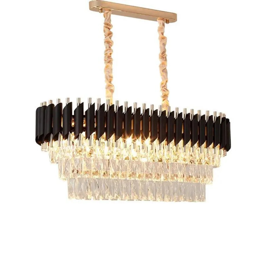 Candelabru Cristal VERSAILLES Regalis 10x E14, Auriu Lucios si Negru, Inaltime Reglabila Candelabre Cristal Default Title Alessandro Design