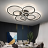 Lustra LED cu Telecomanda Betty 130W Dimabila Alb Negru
