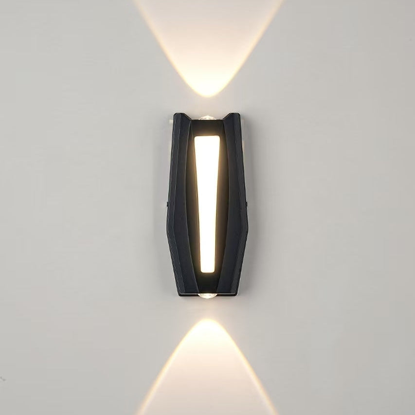 Aplica LED AX218 de Exterior si Interior, 2 Surse x 8W, Metalic, Negru, 3000K