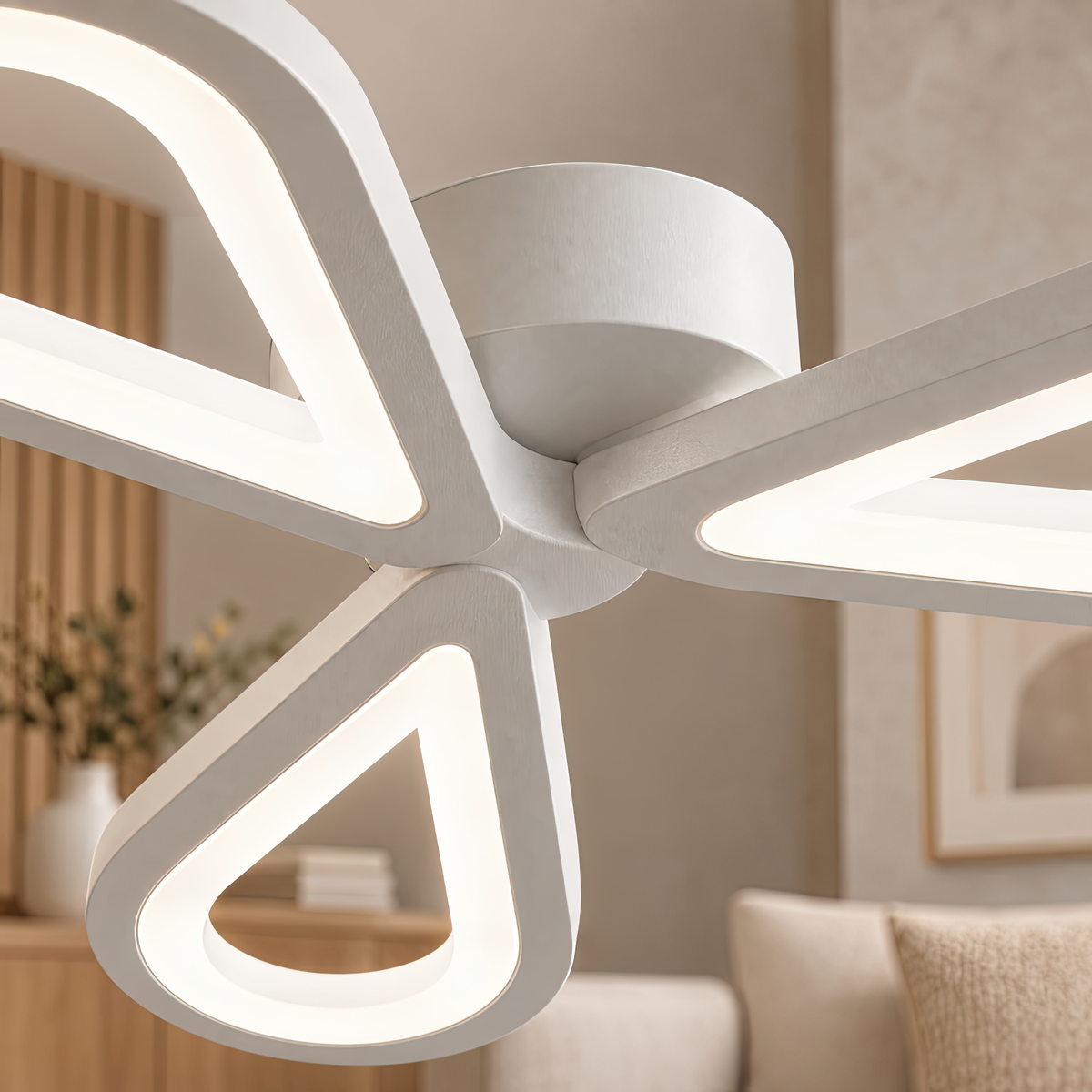 Lustra LED AURALIUS 18W, 3 Petale, lumina Neutra,  4000K, Alb