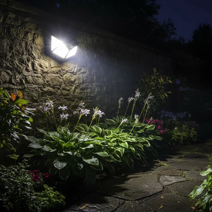 Lampa Solara cu Senzor de Miscare, 100 LED-uri, IP.65, Negru Aplice de Exterior Default Title Alessandro Design