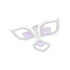 Lustra LED 3D Zeni cu Telecomanda, 60W, 2.4GHz, Acril, Alb