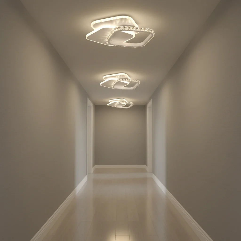 Lustra LED cu cristal ANASTASIA 39W, Diametru 30cm, lumina Rece/Calda/Neutra, Alb