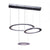 Lustra LED Bianca 99W Negru cu Telecomanda