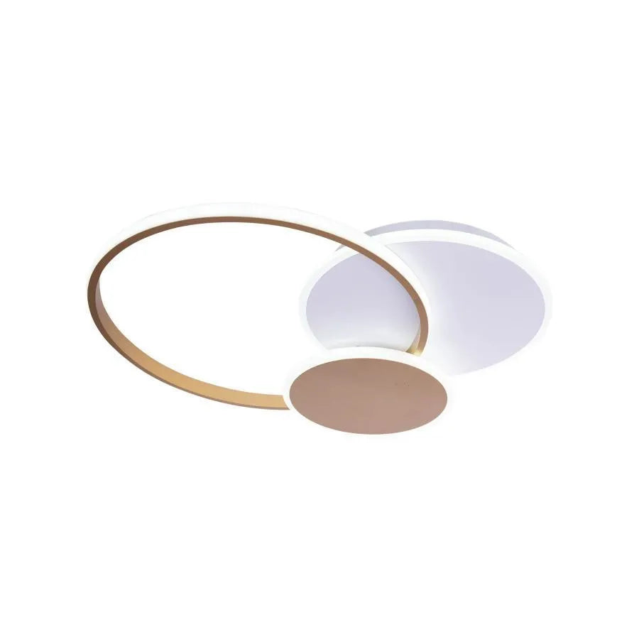 Lustra LED cu telecomanda KILLIAN 46W, 3 Cercuri, lumina Rece/Calda/Neutra 3000K/4000K/6000K, Dimabila, Auriu Alb