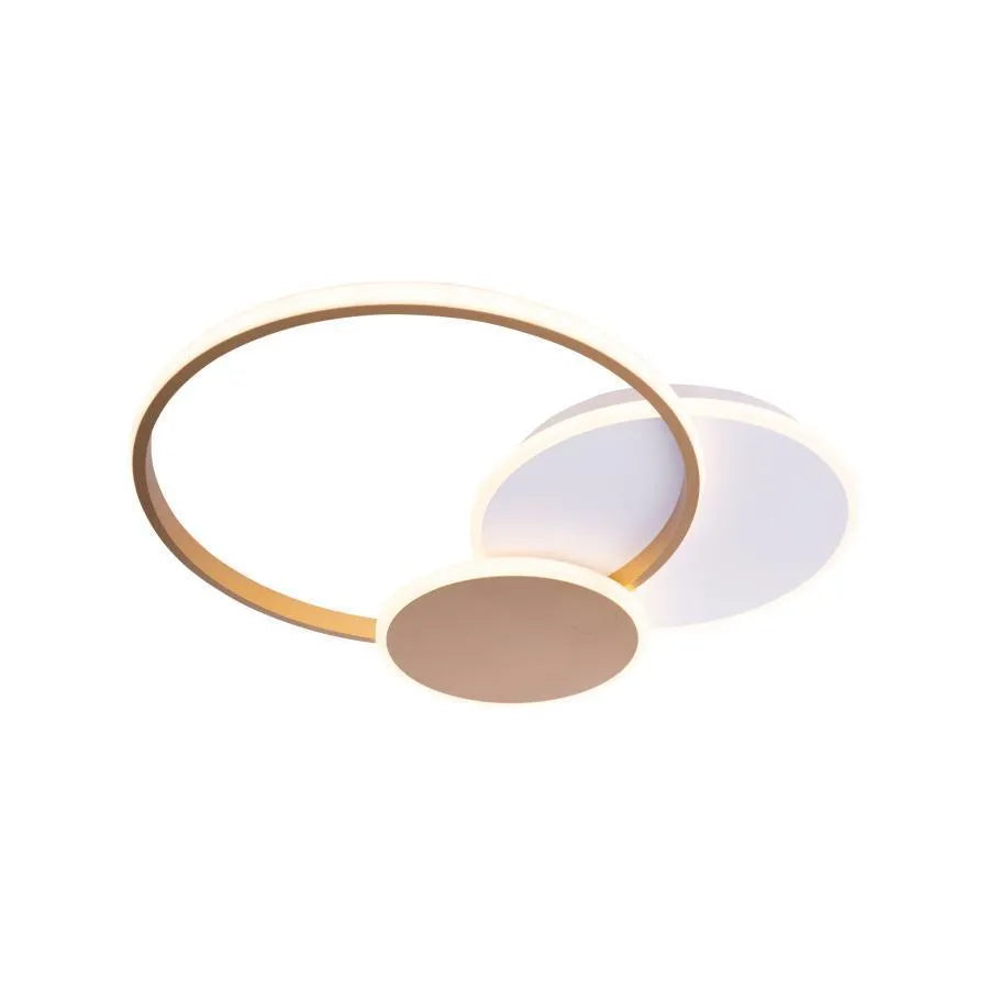 Lustra LED cu telecomanda KILLIAN 46W, 3 Cercuri, lumina Rece/Calda/Neutra 3000K/4000K/6000K, Dimabila, Auriu Alb