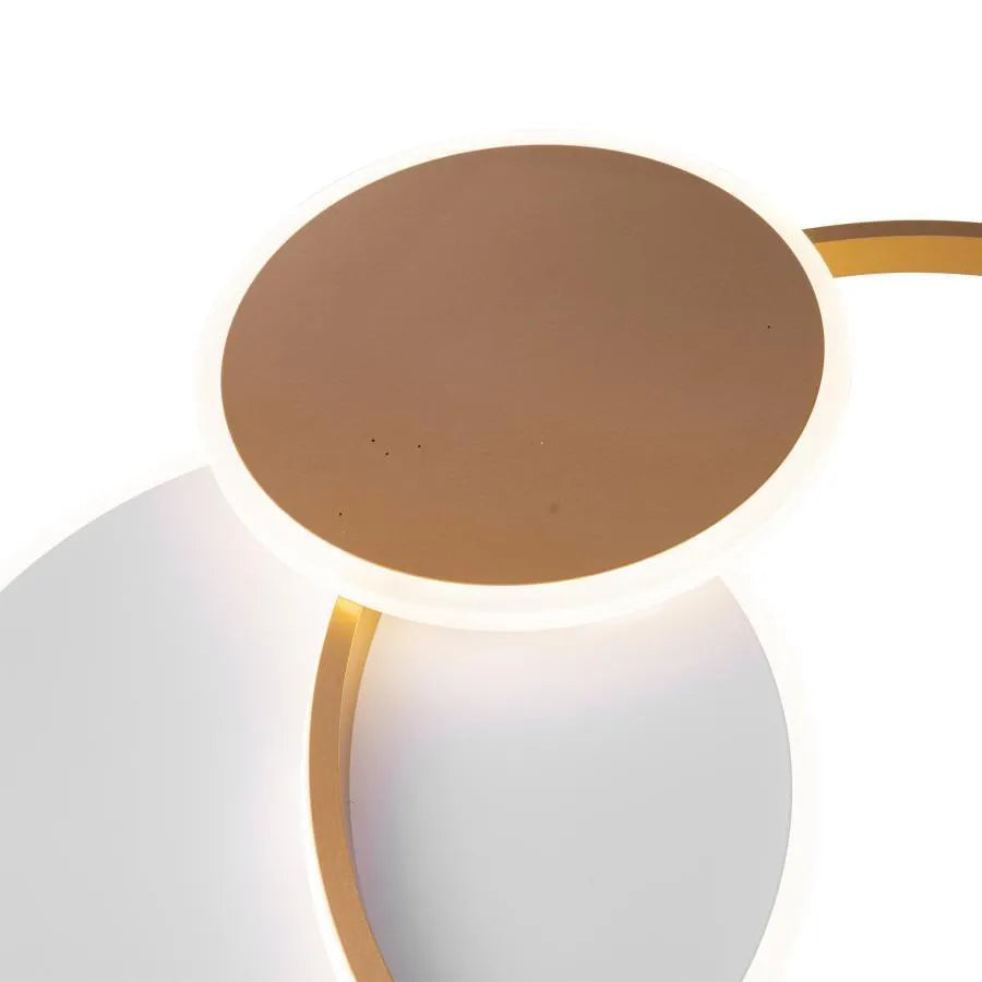 Lustra LED cu telecomanda KILLIAN 46W, 3 Cercuri, lumina Rece/Calda/Neutra 3000K/4000K/6000K, Dimabila, Auriu Alb