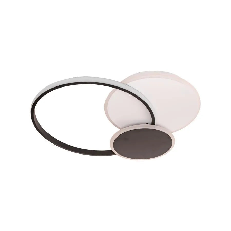 Lustra LED cu telecomanda KILLIAN 46W, 3 Cercuri, lumina Rece/Calda/Neutra, Dimabila, Negru