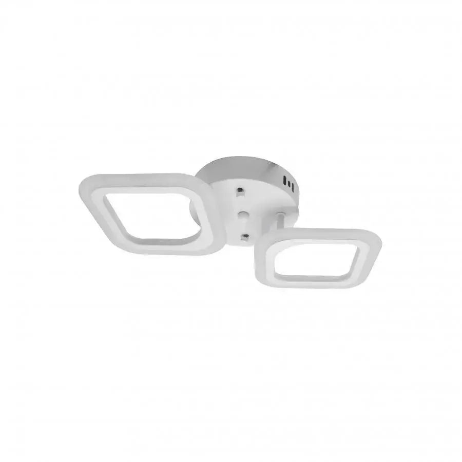 Lustra LED ERIKA 27W, 2 Patrate, lumina Neutra, Alb