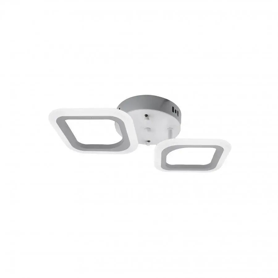 Lustra LED ERIKA 27W, 2 Patrate, lumina Neutra, Alb