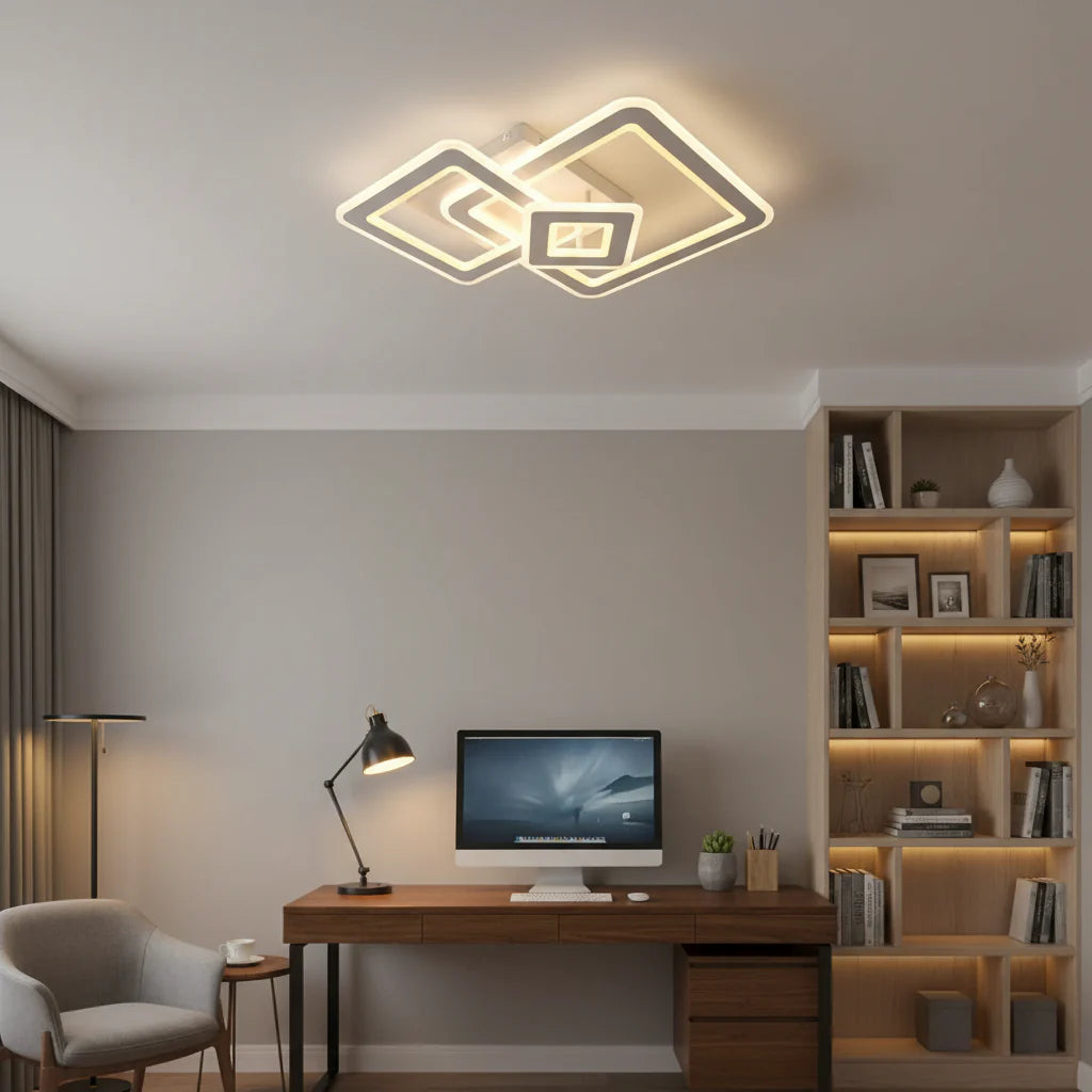Lustra LED Horetensia cu Telecomanda, 116W, Dimabil, Lumina Calda/ Neutra/ Rece, Alb Lustre LED cu Telecomanda Default Title Alessandro Design