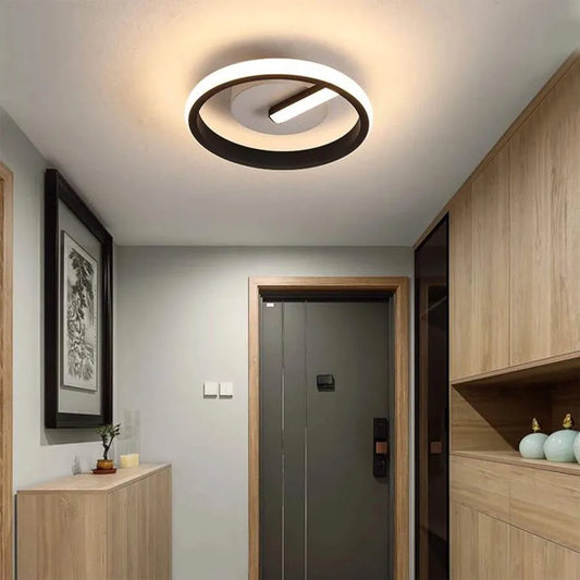 Lustra LED VICTORIA 16W, Rotunda, lumina Rece/Calda/Neutra, Negru Alb