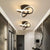 Lustra LED VERTEX Flow, 24W, Ondulata, Lumina Rece/Calda/Neutra, Negru