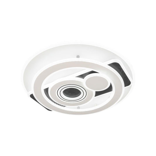 Lustra LED cu Telecomanda, 218W, 2.4GHz, Dimabila, Acril, Alb si Negru 2053/500 - LEDS