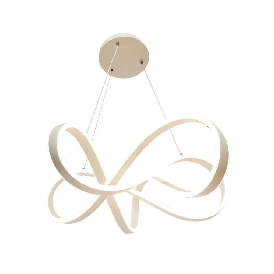 Lustra LED suspendata cu telecomanda INFINITY HALO 138W,  lumina Rece/Calda/Neutra, Dimabila, Alb, Inaltime Reglabila
