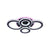 Lustra LED NOVA Rotonda cu Cristale, 4 Surse de Lumina, RGB, cu Telecomanda, 68W, Negru & Inox