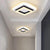 Lustra LED SOLENA Patrata Alb Negru, 15W, Lumina Rece/Calda/Neutra