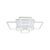 Lustra LED cu Telecomanda, ELLA, 6 Patrate, 124W, Lumina Rece/Calda/Neutra, Dimabila, Alb
