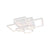 Lustra LED cu Telecomanda, ELLA, 6 Patrate, 124W, Lumina Rece/Calda/Neutra, Dimabila, Alb