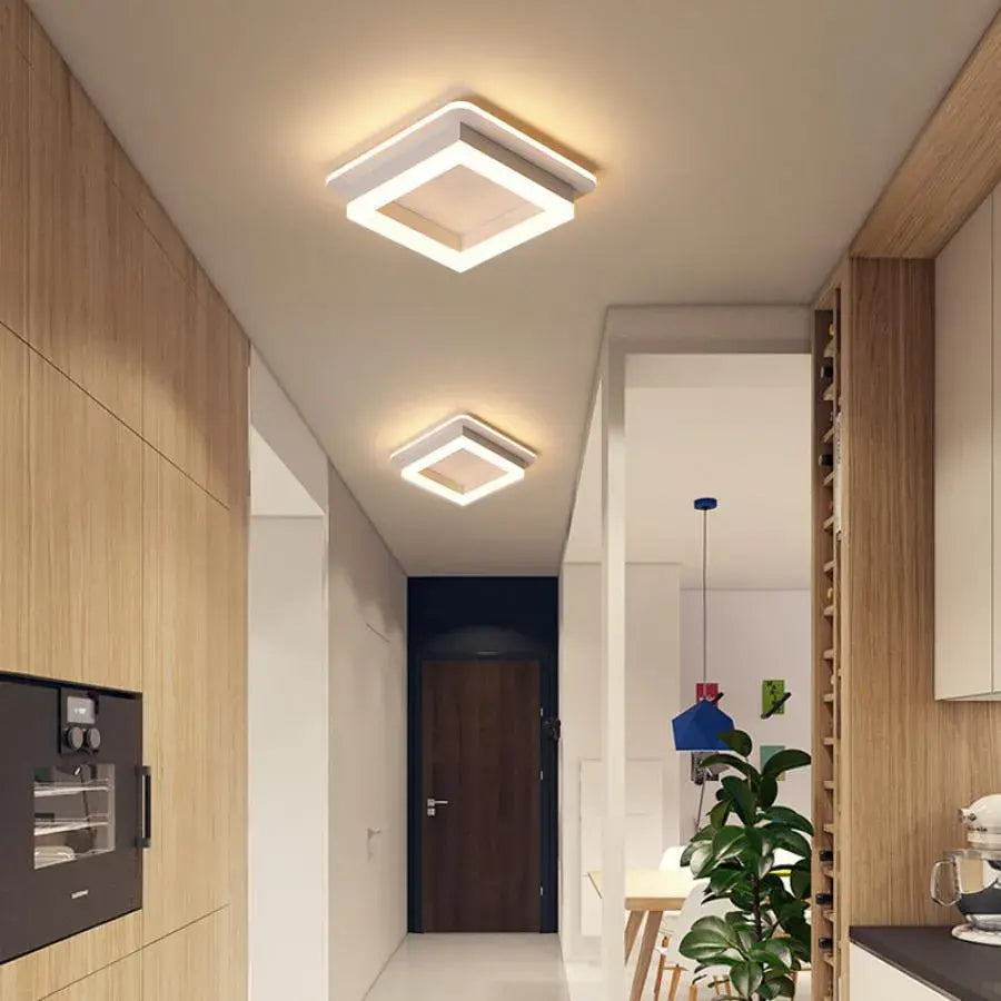 Lustra LED MODERNA 26W, Dimensiune 19.5x19.5, Patrata, lumina Rece/Calda/Neutra, Alb