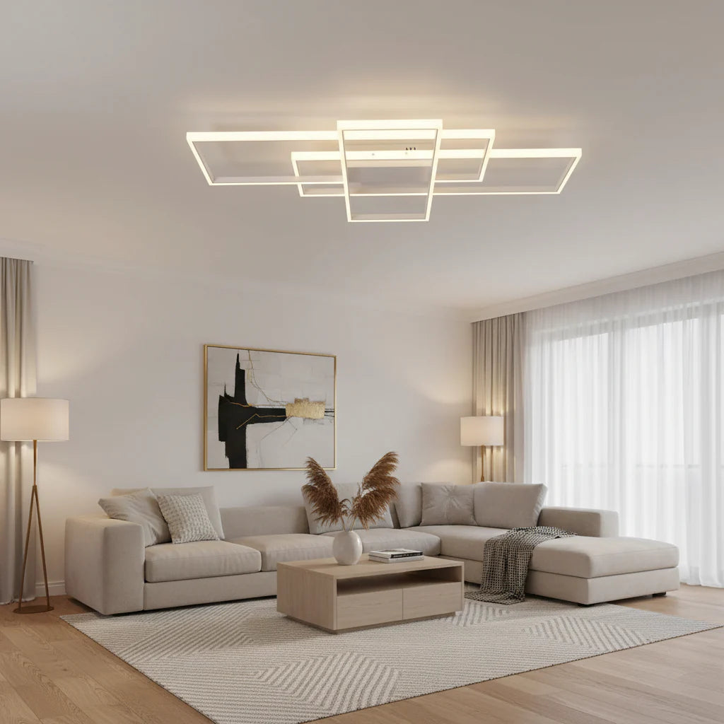 Lustra LED cu telecomanda LANDEN 84W, 3 Elemente, lumina Rece/Calda/Neutra, Dimabila, Alb Lustre LED cu Telecomanda Default Title Alessandro Design