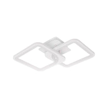 Lustra LED cu telecomanda, ZOE, 2 Patrate, 39W, Lumina Rece/Calda/Neutra, Dimabila, Alb