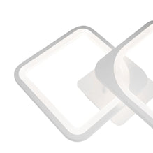 Lustra LED cu telecomanda, ZOE, 2 Patrate, 39W, Lumina Rece/Calda/Neutra, Dimabila, Alb