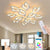 Lustra LED cu Telecomanda LILY 12 Elemente Lumina Rece/Calda/Neutra 150W Dimabila Alb