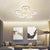 Lustra LED cu telecomanda si cristal DAISY 72W, 6 Elemente, lumina Rece/Calda/Neutra, Dimabila, Alb